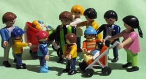 Familien aus Playmobilfiguren