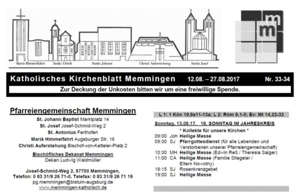 Kirchenblatt Titelseite