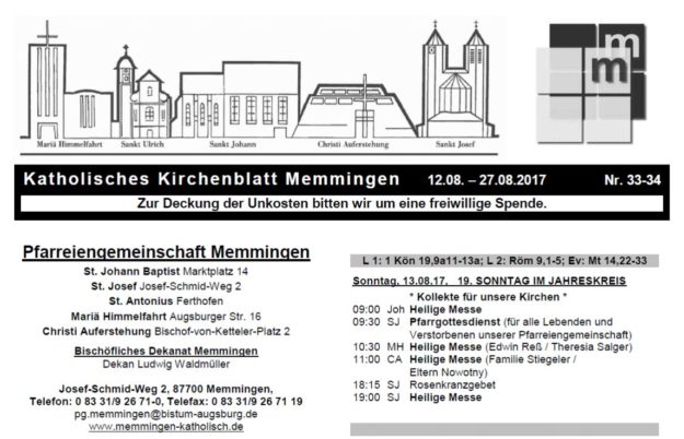 Kirchenblatt Titelseite