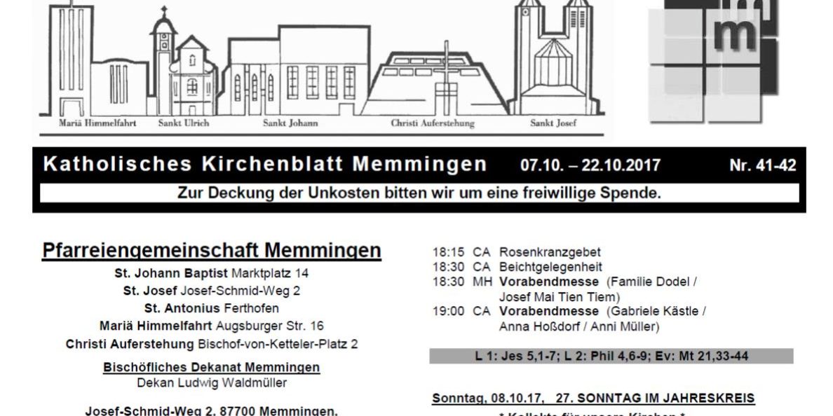 Kirchenblatt Nr. 41-42