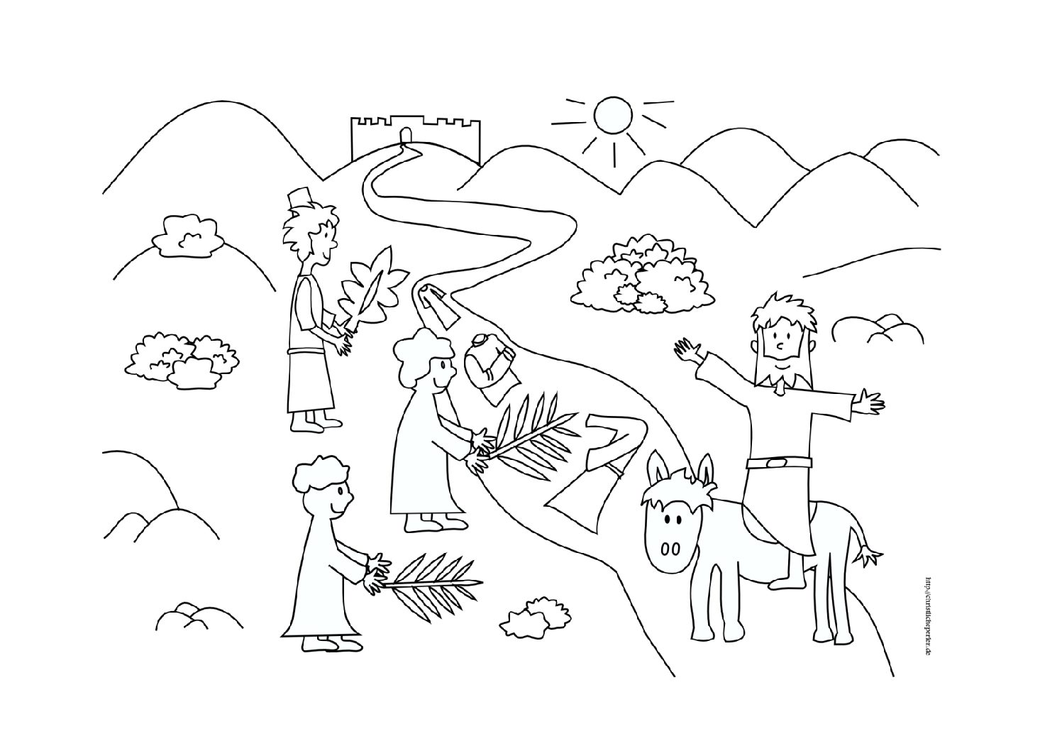 ausmalbilder palmsonntag