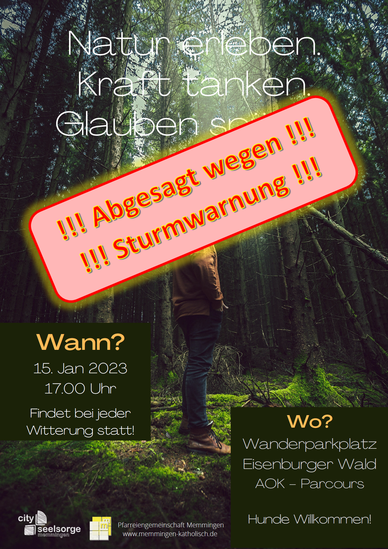 230115 – Waldgottesdienst-abgesagt